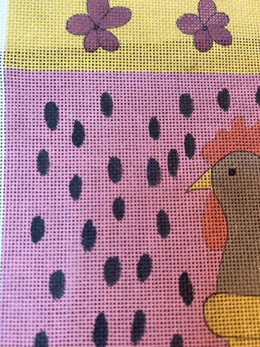 Ewe and Eye (104) Chicken Needlepoint 18 Mesh 9" x 12" - Picture 4 of 9