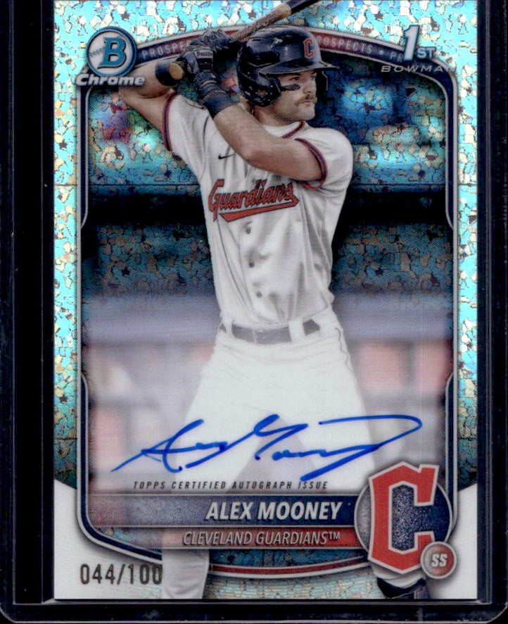 2025 Bowman Alex Mooney Chrome Auto Mini-Diamond Refractor 1st #44/100