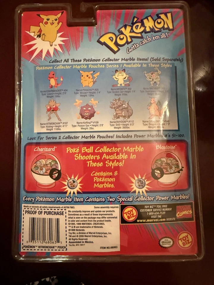 Pokemon Coleccionista Bolsas de Mármol #106 Hitmonlee Serie 1ª EDICIÓN SELLADO NUEVO Foto 2 de 3