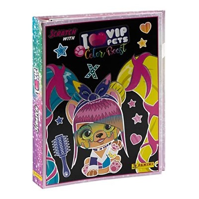 VIP PETS SCRATCH BOOK - COLOR BOOST - Spanish Language Hardcover NEW IMC TOYS S.