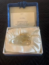 About Face Designs - Baby shoes Messengers "It's a boy" Crystal in Box