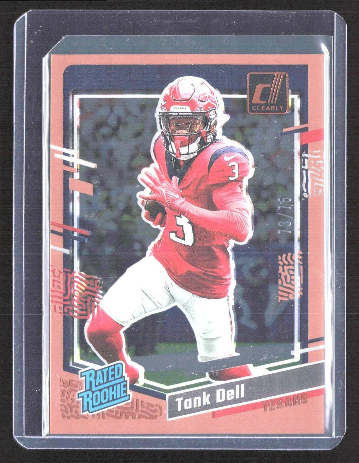 2023 Clearly Donruss Tank Dell Orange #85 #/75 Rookie