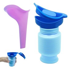 2 Schrumpfbare Urinale 750ml - Tragbare Mobile Toilette f&uuml;r Outdoor-Aktivit&auml;ten