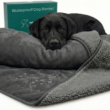 100 Waterproof Dog Blankets for Large Dogs   Soft Fleece, Washable Pet Throw fo