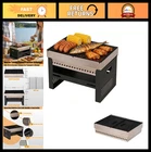 Compact Portable Charcoal Grill - Mini Hibachi BBQ, Foldable Stainless Steel Out