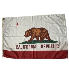 Vintage Flag of California Republic Bear Size: 2' x 3'