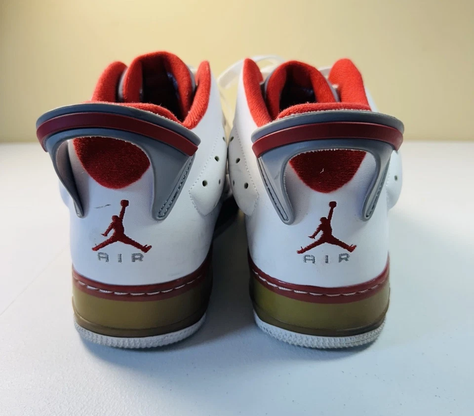 '08 Nike Air Jordan Fusion AFJ 6 5/8th 343095-161 para hombre talla 13 blanco rojo universitario Foto 3 de 4