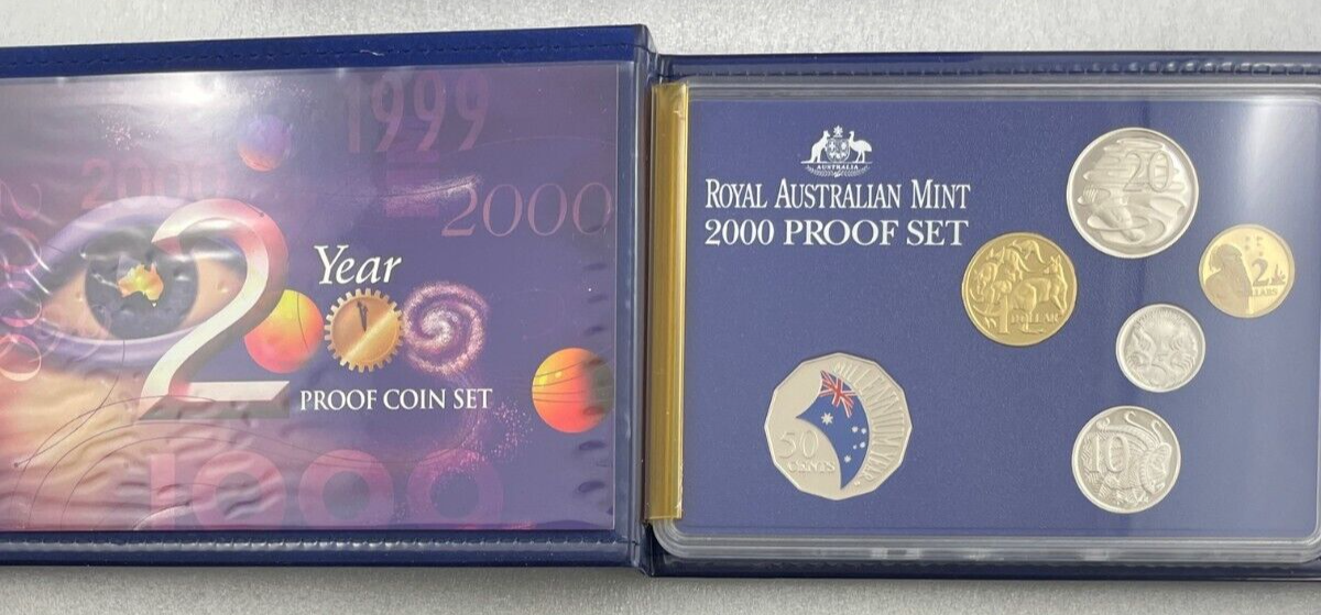 2000 Six Coin Year Proof Set - Royal Australian Mint - Coloured