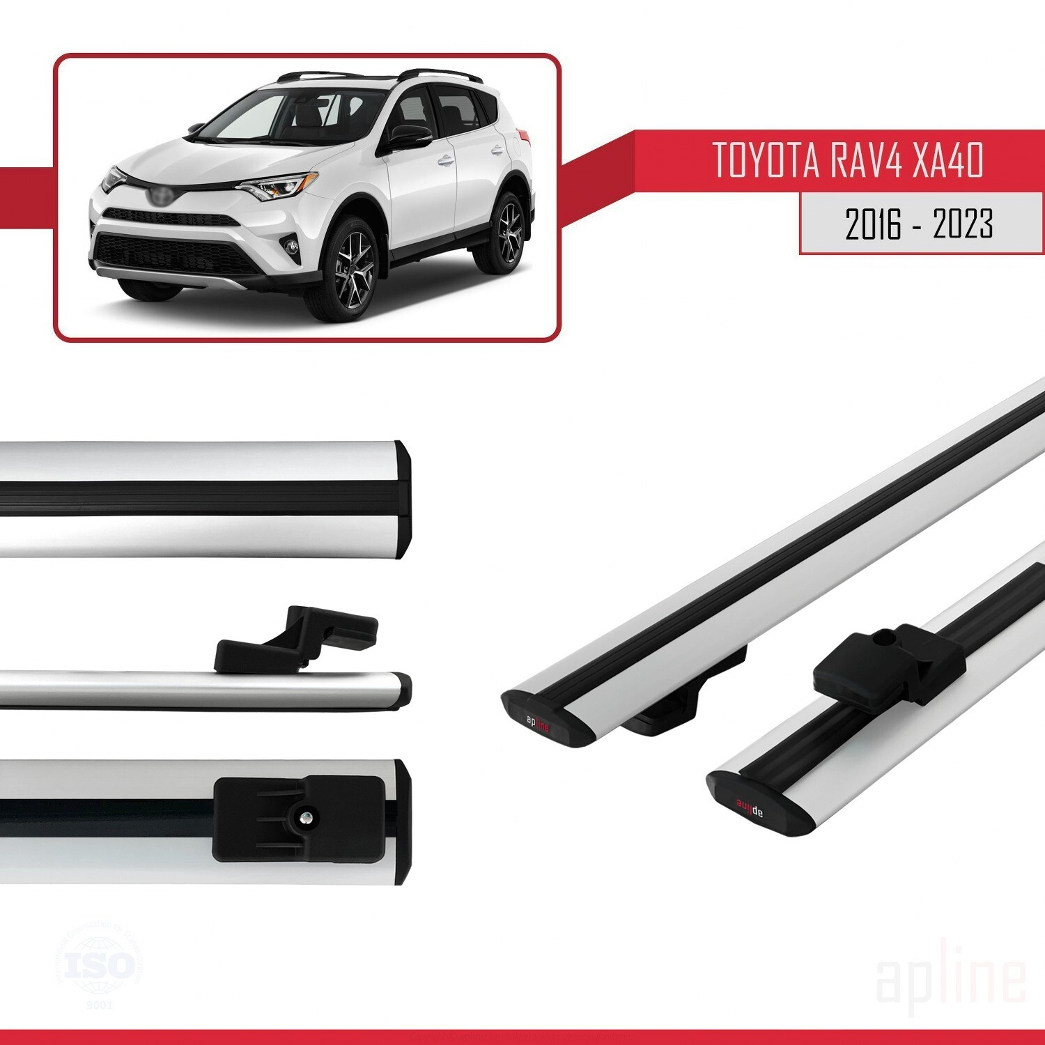 Barres de Toit RAV4 2016 Résout le Manque de Place Coffre Modèle BASIC Railing - 3