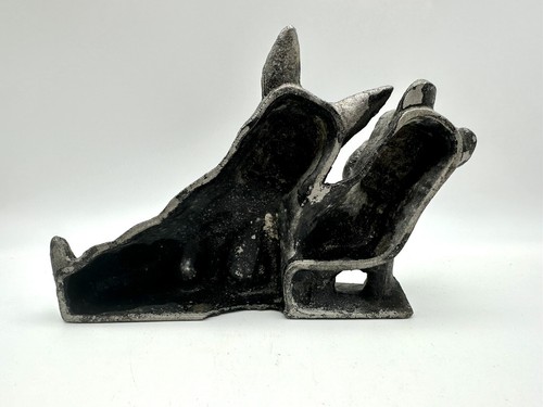 Vintage Scottish Terrier Dog Cast Iron Doorstop Bookend Scottie Dogs - Picture 3 of 7