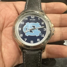 Working SPARO North Carolina Tar Heels NCAA Leather Band Mens watch Never Worn