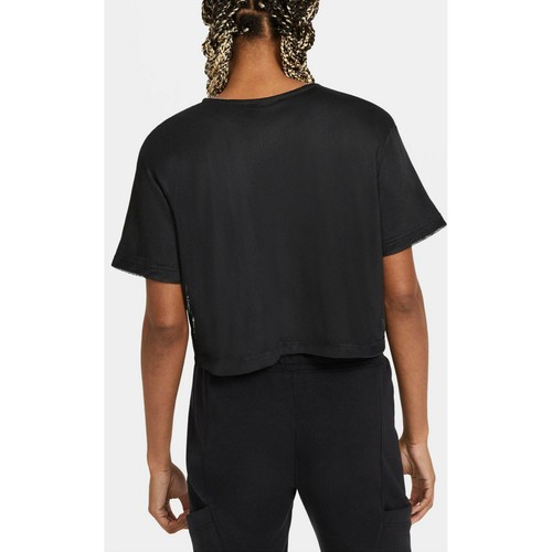 NIKE Damen Air Mesh Kurzarm Oberteil Gr. XS X-Small Shirt schwarz - Bild 2 von 4