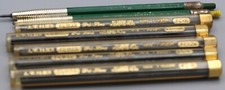 Lote De Colección A.W. Cables de dibujo Faber Filmar Dri-Line 1915 3H 2H H(2) F + 2 lápices