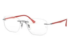 Ray Ban RB8757 1192 Grey Red Eyeglasses Optical Frame RX RX8757 53-18