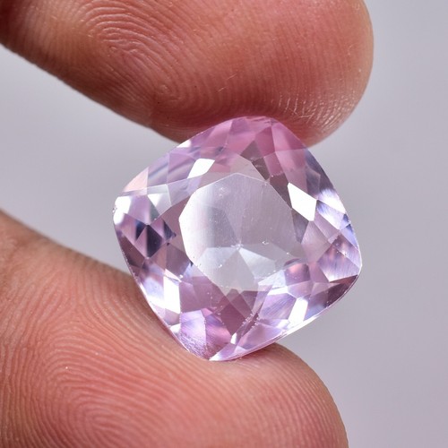 Natural Certified Pink Kunzite Brazil 12.50 Ct Cushion Cut Rare Loose Gemstone - Picture 2 of 3