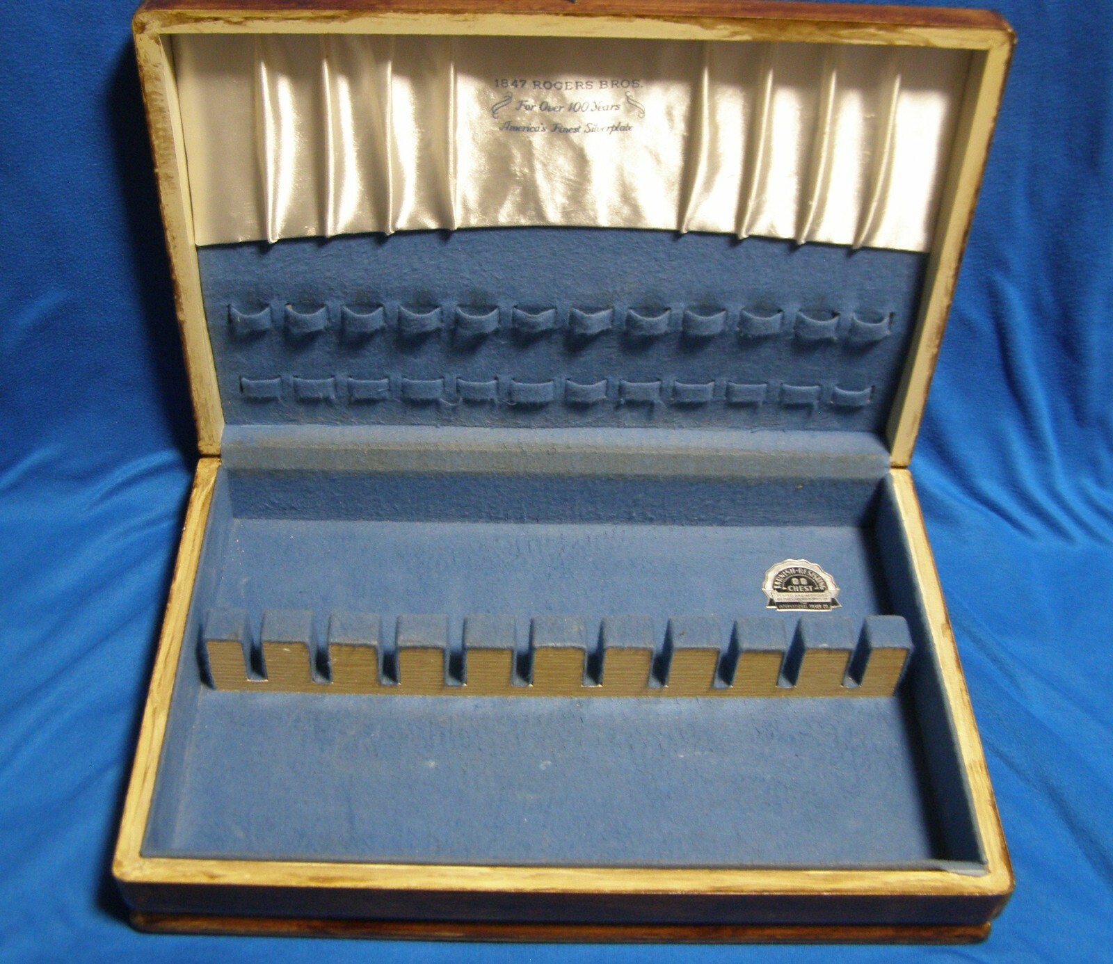 1847 Rogers Brothers Wooden Silverware Chest Tarnish Resisting eBay