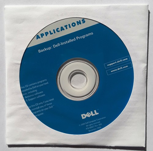 NEW SEALED Backup: Dell-Installed Programs CD ~ Reinstall Antivirus P/N 0D027
