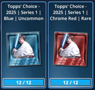 rare star wars topps cards Trader 2025 Series 1 Topps Choice Rare+Unc 24 Card Set + 2 Award 1977 STAR WARS TOPPS Rare