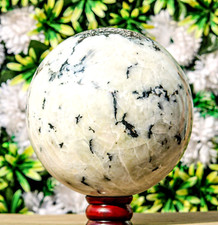 Duża naturalna tęczowa kula księżycowa 195 MM uzdrawiający duch aura metafizyczna