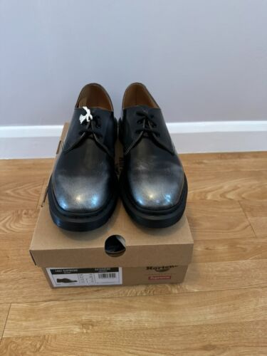 Supreme x Dr Martens 1461 3-Eye Shoe Size - Black - UK 10 US 11 EU 45 - Picture 2 of 6