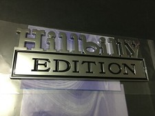 7'' Big Fits HILLBILLY EDITION Parts EMBLEM Chrome Black Badge 1piece