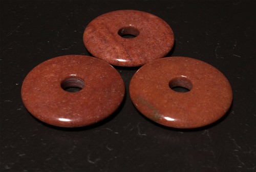 Edelstein Donuts A-L 20 30 40 50 mm für Lederband Kette Pi Scheibe Steinschatz - Bild 153 von 273