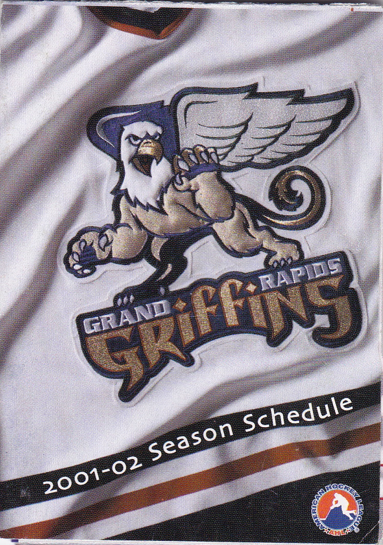 2001-02 GRAND RAPIDS GRIFFINS HOCKEY POCKET SCHEDULE | eBay