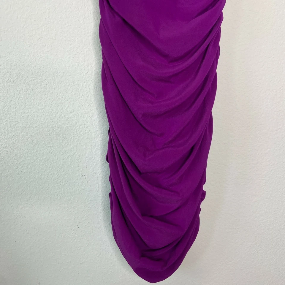 Vestido Jay Godfrey Púrpura Fucsia Acanalado Seda 2 Foto 3 de 4