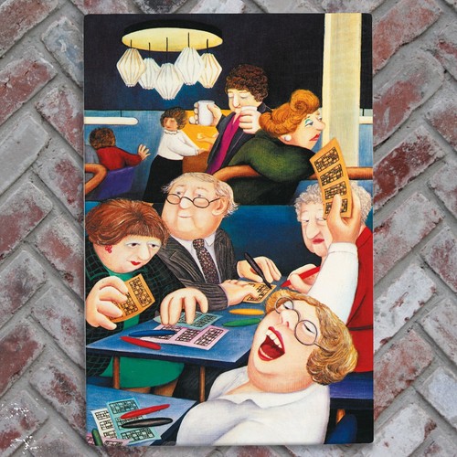 Bingo Ceramic Tile Wall Art Picture UV Printed By Beryl Cook Artwork H 30x20cm - Picture 4 of 5