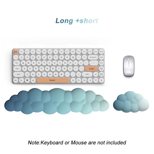 Cloud Keyboard Wrist Rest Mouse Pad Wrist Support Set with Ergonomic Memory Foam - Picture 48 of 53