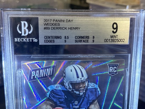 2016 Panini Day /50 Wedges Derrick Henry RC #89 Titans BGS 9 ๐ฅ๐๐ Error Label - Picture 6 of 10