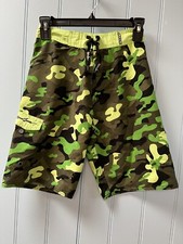 Maui And Sons Camouflage W/Pockets Board Shorts Swimwear Boys Size 10