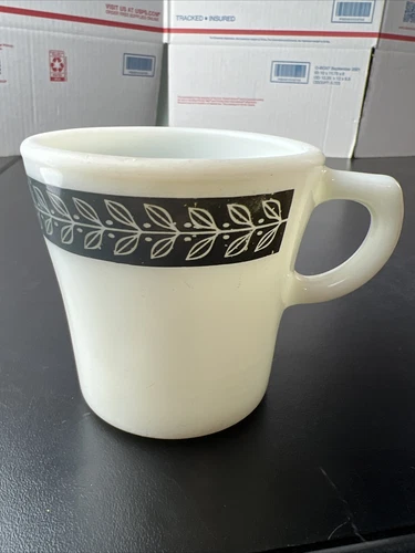 Vintage Pyrex Tableware By Corning Gray Laurel Coffee Tea Mug 709-21