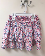 OshKosh B'gosh Pink Floral Smocked Double Layer Skirt - NWT 