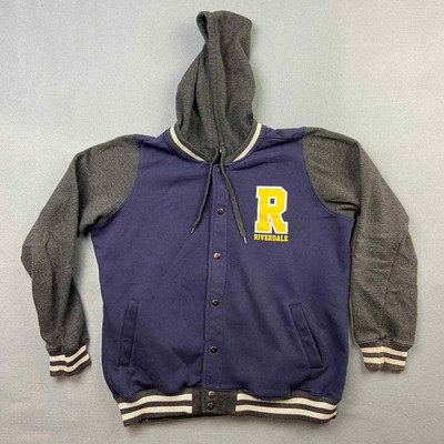 Riverdale Letterman Hoodie Sweatshirt Button Up High School Bulldogs Size  XL