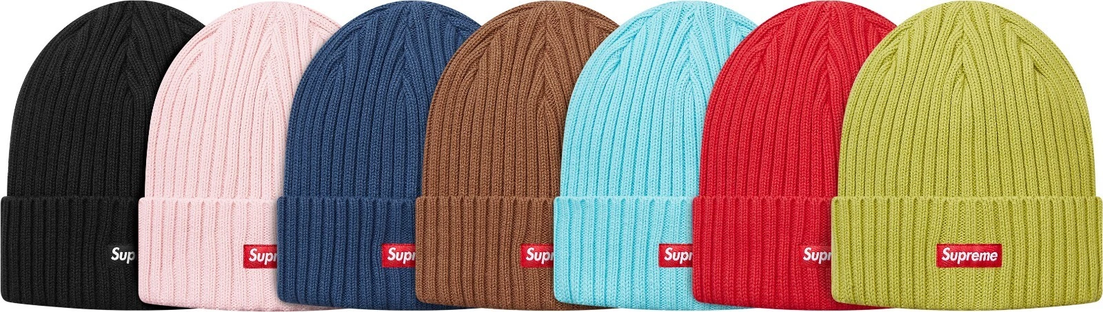 Bonnet côtelé surteint Supreme noir/royal SS18 (SS18BN3) taille unique
