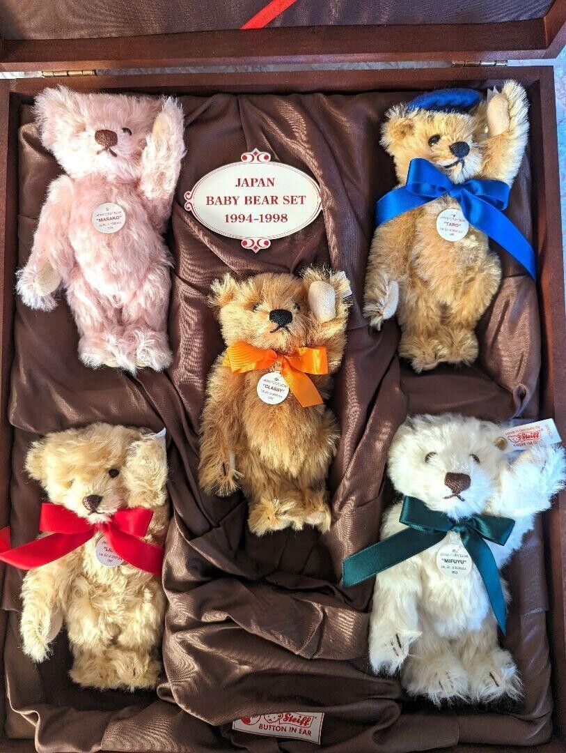 ☆STEIFF BABY BEAR UK1994~1998☆超レア 美品 UK Baby Bears / British Collector's Baby Bear Set 1994–1998