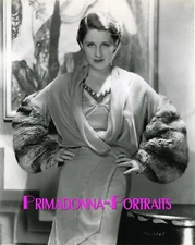 NORMA SHEARER 8X10 Lab Photo '30s Elegant Fur Outfit, Sexy Glamour Portrait