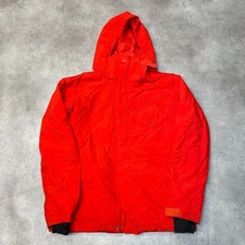 Quiksilver Rain Jacket Mens Full Zip Dryflight Surfing Coat, Red, Small