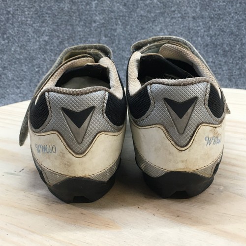 Shimano Shoes Womens 39 Cycling Sneakers SH-WM60 White Leather Hook & Loop - Picture 10 of 19