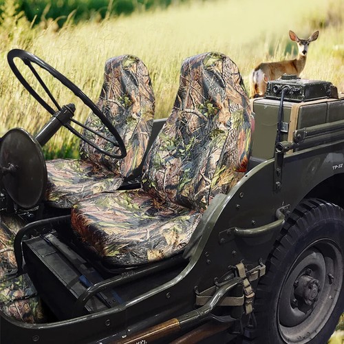 Fundas de asiento universales de camuflaje de 5 plazas aptas para coche camión SUV furgoneta - Juego completo - Imagen 2 de 7