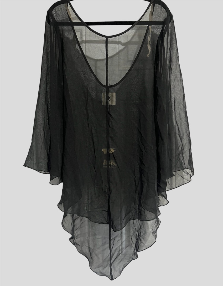 black sheer swim dress NWT $100 One Tea Spoon Swim Black Sheer Top Dress Low Back Size 12