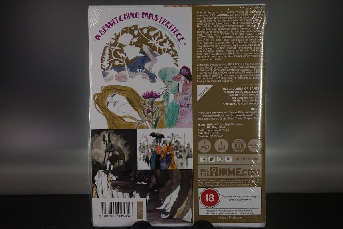 Belladonna of Sadness Limited Edition 4K Blu ray Ultra HD Brand