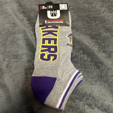 NBA Los Angeles Lakers NBA Mens Low Cut Socks Large 6-12 3-Pack NWT-AA200
