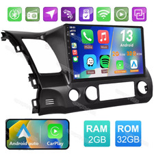 Apple Carplay Auto Car Stereo Radio For Honda Civic 2006-2011 GPS Android 13 SWC