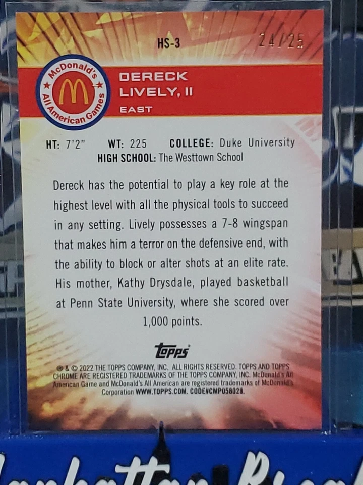 2022 Topps Chrome McDonalds Basketball Pick Your Card BASE PARALLEL AUTO INSERT - Image 4 of 4