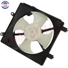 AC Condenser & Radiator Cooling Fan Assembly For 01-05 Honda Civic LX DX EX 1.7L