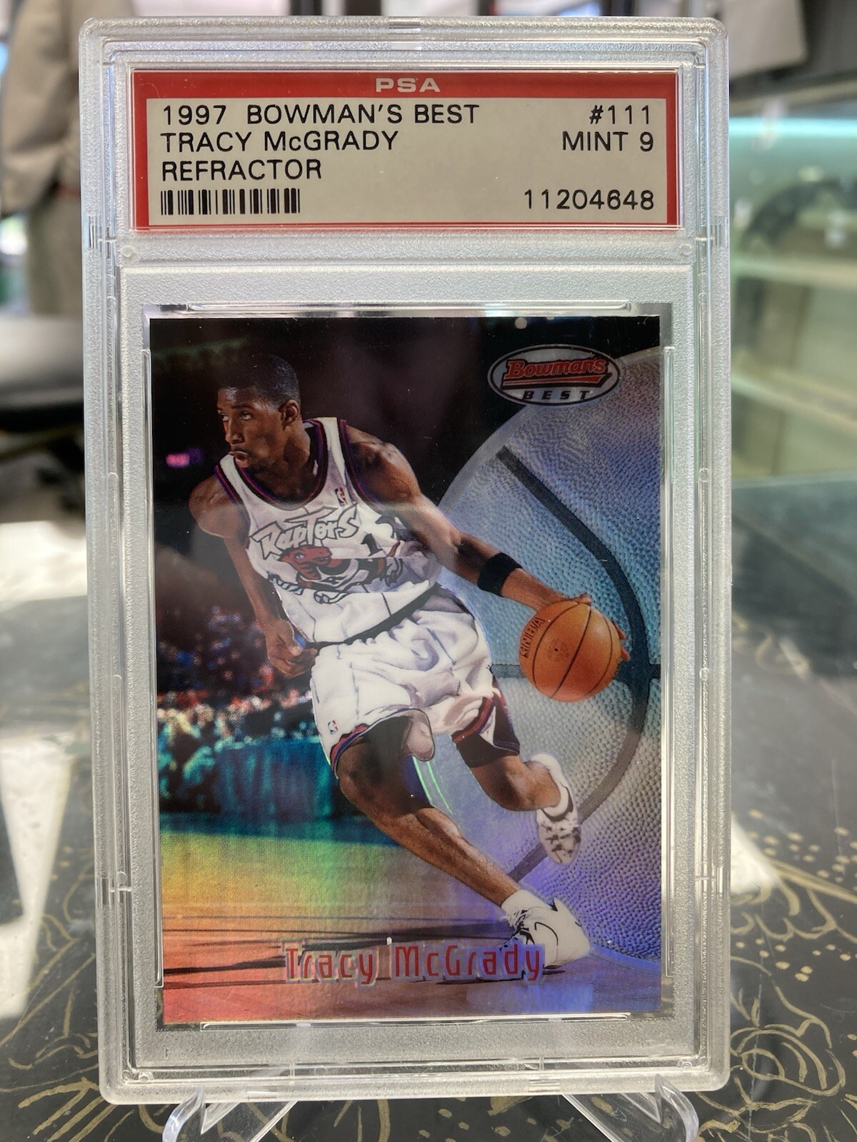 1997 Bowman's Best Refractor Tracy McGrady Toronto Raptors RC HOF PSA 9 🔥🔥🔥