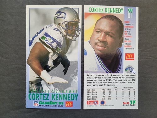 1993 FLEER GAMEDAY McDONALDS ALL STARS CARDS Your Pick Football Tall Boy - 第 18/19 張圖片