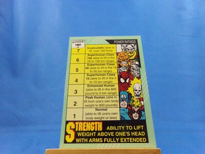 Strength Speed Marvel Universe 1991 Power Rating